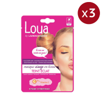 Loua 'Teint Éclat' Gesichtsmaske aus Gewebe - 3 Pack