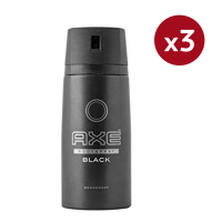 Axe 'Black' Spray Deodorant - 150 ml - Pack of 3
