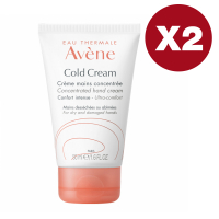 Avène Cold Cream Crème mains concentrée' - 50 ml, 2 Pièces