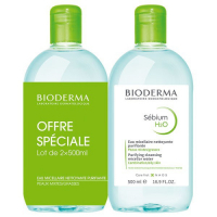 Bioderma 'Sébium H2O' Mizellares Wasser - 500 ml, 2 Stücke