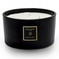 Bahoma London 'Obsidian' 3 Wicks Candle - Amber & Thyme 400 g