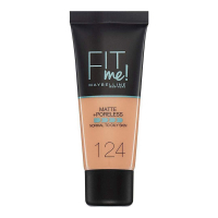Maybelline Fond de teint 'Fit Me! Matte + Poreless' - 124 Soft Sand 30 ml