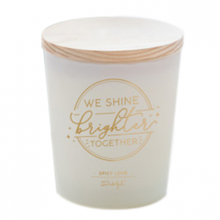 Bougie parfumée 'We Shine Brighter Together' - Spicy Love