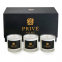'Tobacco & Leather, Oud & Bergamote & Muscs Poudrées' Scented Candle Set - 60 g, 3 Pieces