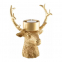 Deer Head Gold Polyresine Candle Holder