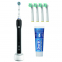 'Pro 650 Cross Action Black' Electric Toothbrush Set - 6 Units