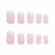 'French Dream Square' Fake Nails -24 Pieces