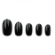 'Coloured Oval' Nail Tips - Jet Black 24 Pieces