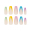 'Long Coffin' Nail Tips - Pastel Tip 24 Pieces