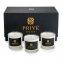 'Tobacco & Leather, Oud & Bergamote & Muscs Poudrées' Scented Candle Set - 60 g, 3 Pieces