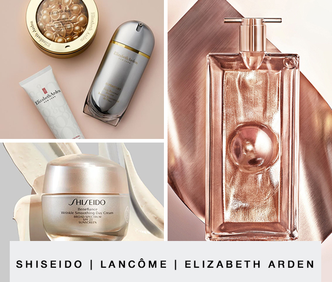 Shiseido | Lancôme | Elizabeth Arden